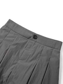 K-Vae 女士夏季新款荷叶边迷你裙，褶皱性感修身百搭休闲裙 - 灰色 - 查看 6