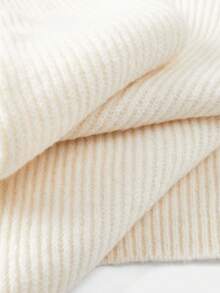 DAZY Women's Solid Color Oblique Shoulder Loose Knit Sweater, Spring And Autumn - Apricot - View 3