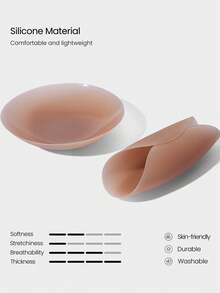 GLOWMODE 1包硅胶超薄无缝无粘性可重复使用乳贴，日常休闲穿着 - Cinnamon - 查看 6