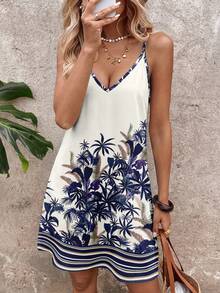 Sylviya 女士休闲印花迷你连衣裙，适合秋冬季穿着 - 彩色 - 查看 3