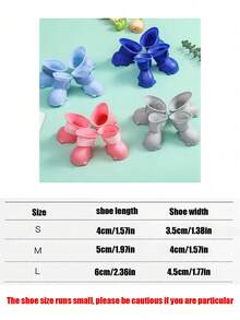 PETSIN 1 đôi giày đi mưa chống trượt cho thú cưng; Giày đi mưa ngoài trời chống thấm nước và chống mòn cho chó; Đồ dùng cho thú cưng. - Nhiều màu - Xem 2