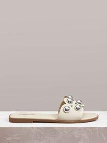 Styleloop Ladies, Buckles, Trim, Flat Sandals Holiday Travel Essential Boho Cowgirl Outfit - Apricot - View 7