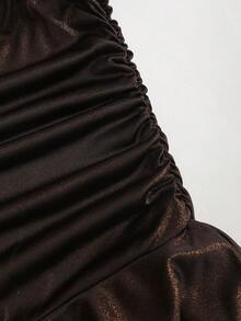 Sweetra 女士新款时尚百搭露背吊带双层蛋糕迷你针织弹力连衣裙 - 彩色 - 查看 5