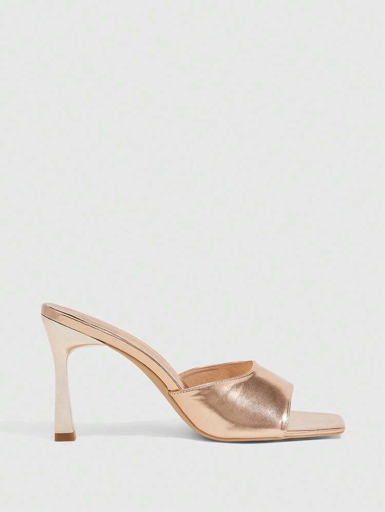 CUCCOO SZL Women Shoes Spring And Summer New Champagne One Piece Peep Toe Ankle Strap Women's High Heel Sandals Fashion Comfortable Versatile Sexy Party Women's Sandals Peep Toe Sandals