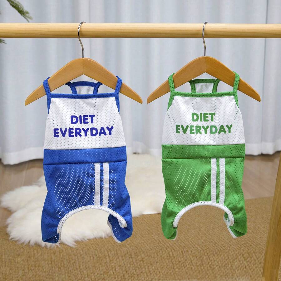 PETSIN 宠物服装、狗狗服装、猫咪服装、休闲连体衣、春夏新款小型动物连体衣、防滑扣连体服、宠物用品、休闲连体衣