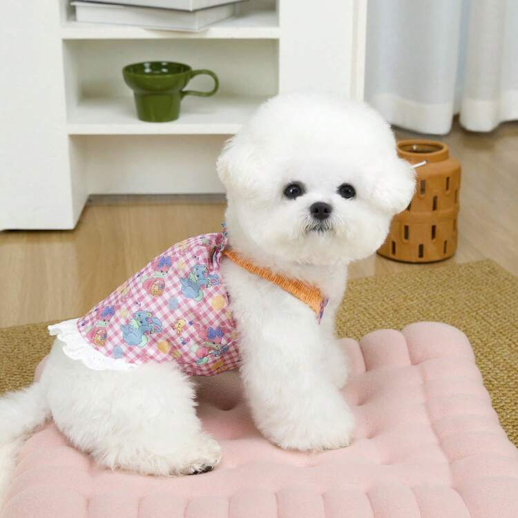 PETSIN Quần áo cho chó, quần áo cho mèo, váy cho thú cưng, bộ sưu tập xuân/hè mới, váy cho cún con, váy công chúa đa năng, họa tiết kẻ sọc, quần áo cho động vật nhỏ, kem chống nắng mát mẻ - Nhiều màu - Xem 8