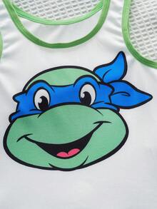 TEENAGE MUTANT NINJA TURTLES | SHEIN Áo ba lỗ và quần short cho bé trai MUTANT TURTLES - trắng - Xem 6