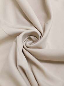 Firerie Plus Size Women's Beige Summer Smart Casual Office Elegant Minimalist Off-Shoulder Blazer Double-Breasted Jacket & High-Waist Umbrella Skirt Set - Khaki - View 8