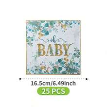 Bộ chén đĩa, khăn ăn và cốc dùng một lần Green Leaves Oh Baby, phục vụ 8 người. Bộ đồ dùng tiệc dùng một lần này (bao gồm chén đĩa, khăn ăn và cốc) rất phù hợp cho các bữa tiệc sinh nhật, đám cưới và dã ngoại gia đình. - Xem 7