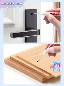 SHEIN 4支装长头记号笔 深孔长笔尖 2cm/0.78英寸 适用于金属穿孔笔 防水浴室木工装饰 - 黑紅藍綠 - 查看 5