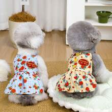 PETSIN Quần áo cho chó, quần áo cho mèo, váy cho thú cưng, bộ sưu tập xuân/hè mới, váy cho cún con, váy công chúa đa năng, họa tiết kẻ sọc, quần áo cho động vật nhỏ, kem chống nắng mát mẻ - Nhiều màu - Xem 10