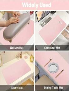 1 Tấm lót bàn làm móng màu hồng nhạt, chống thấm nước, bằng da PU mềm, có thể gập lại, dùng làm tay vịn, thích hợp cho tiệm làm móng tại nhà và khi làm móng chuyên nghiệp. Dụng cụ không thể thiếu. - Bụi hồng - Xem 7