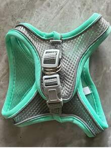 Bộ dây dắt và đai đeo cho mèo, đai đeo mềm mại, có thể điều chỉnh, chống thoát hiểm, có thể điều chỉnh cho mèo. - Màu xanh Bạc hà - Xem 8