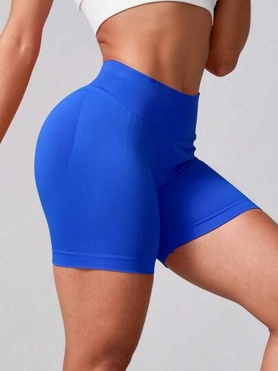 Shorts de color sólido para mujeres fit multifunction running shorts de ejercicio lifting de muslos y contracción de abdomen shorts de ejercicio rosa control abdominal de alta elasticidad yoga gym