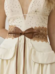 MOTF PREMIUM LACE BROWN STRAP BELT - Brown - View 6