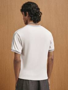 TOKVUE Men's Casual Versatile Contrast Color V-Neck Short Sleeve T-Shirt - Multicolor - View 2