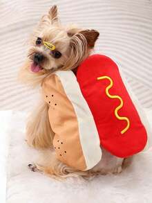 Trang phục thú cưng hình bánh hamburger, trang phục thú cưng hình xúc xích ngộ nghĩnh, trang phục Halloween cho chó. - Nhiều màu - Xem 1