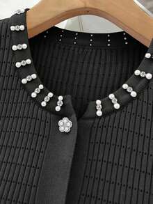 2026 Nuevo Cárdigan casual, elegante y versátil de primavera/verano para mujer,Adecuado para vacaciones, ir al trabajo, vacaciones de verano, ropa de playa, elegante. - Negro - Ver 3