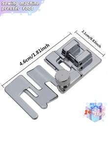 1 件弹性松紧带压脚，用这款 DIY 缝纫套件像专业人士一样缝纫 - 包括弹性织物压脚、缝纫机穿针器等情人节、情人节婚礼、生日 - 銀色 - 查看 2