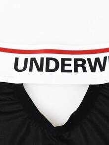 DrisQ Men's Letter Waistband Hollow Out Sexy Briefs - Multicolor - View 6