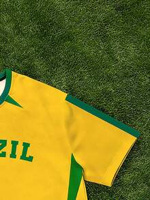 Aesthetic Post 男士字母印花圆领休闲宽松T恤 - 彩色 - 查看 4