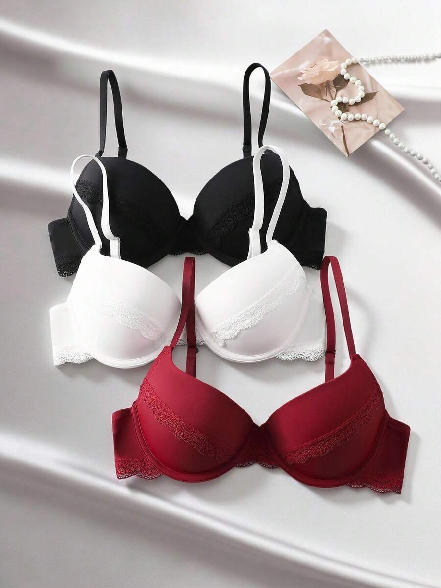 EmpressEnvy Áo ngực có gọng thép 3 chiếc/gói dành cho nữ - Nhiều màu - Xem 1