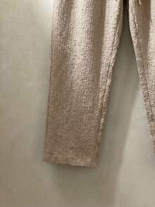 ESTAVOR 男士抽绳腰带口袋直筒宽松裤 - 卡其色 - 查看 3