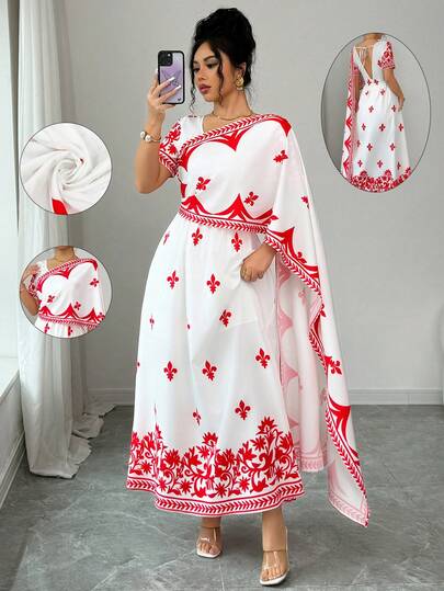 Selianne Women's Elegant Fashion Commute Casual Comfortable Charming Retro Minimalist Romantic Holiday Sleeveless Round Neck Waist A-Line Hem Open Back Maxi Dress With Floral Print