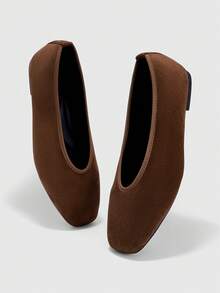 CUCCOO BIZCHIC Women's Flat Shoes - Coffee Brown - View 3