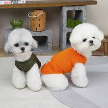 PETSIN Quần áo thú cưng mùa xuân mới, đồ dùng cho thú cưng, quần áo cho thú cưng, áo ba lỗ cho chó, áo thun cho mèo, trang phục cho gấu bông, trang phục cho động vật nhỏ, áo ba lỗ thường ngày mát mẻ, quần áo cho chó, quần áo cho mèo, áo ba lỗ hai mùa xuân hè mới. - Nhiều màu - Xem 9