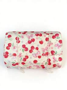 ROMWE Kawaii Cherry Print Cute & Fashionable Portable Cosmetic Bag 741771 - Pink - View 1