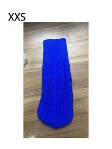1pc Solid Navy Blue 3D Twist Rope Knitted Pet Sweater, Warm Autumn/Winter Clothing For Cats And Dogs - Royal Blue - View 9