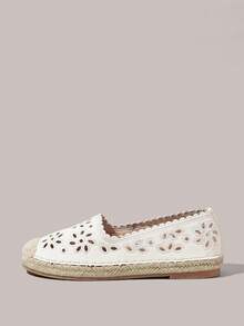 Styleloop 女士镂空平底鞋 - 白色 - 查看 3