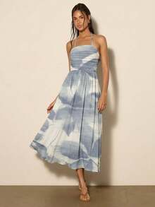 COSMINA Casual Minimalist Large Floral Mid-Length Dress For Women, Suitable For Summer,Summer Dresses For Women - Multicolor - View 5