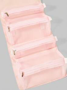 ROMWE Kawaii Cherry Print Cute & Fashionable Portable Cosmetic Bag 741771 - Pink - View 2