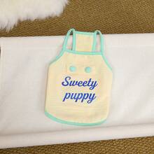 PETSIN Quần áo thú cưng mùa xuân mới, đồ dùng cho thú cưng, quần áo cho thú cưng, áo ba lỗ cho chó, áo thun cho mèo, trang phục cho gấu bông, trang phục cho động vật nhỏ, áo ba lỗ thường ngày mát mẻ, quần áo cho chó, quần áo cho mèo, áo ba lỗ hai mùa xuân hè mới. - Nhiều màu - Xem 5