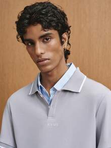 TOKVUE Men's Casual Contrast Trim Polo Shirt For Summer - Light Grey - View 4