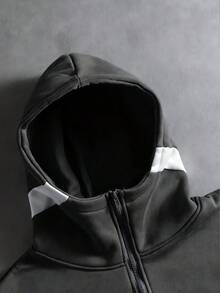 PAVTROS Áo hoodie nam phong cách đường phố phối nhiều màu, có khóa kéo, thời trang đường phố, bạn bè, phối đồ, rộng rãi, dành cho nam, họa tiết, phong cách Nhật Bản, unisex, "Tôi yêu bạn gái tôi" - Màu Xám nhạt - Xem 6