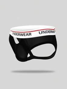 DrisQ Men's Letter Waistband Hollow Out Sexy Briefs - Multicolor - View 1