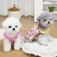 PETSIN Quần áo cho chó, quần áo cho mèo, váy cho thú cưng, bộ sưu tập xuân/hè mới, váy cho cún con, váy công chúa đa năng, họa tiết kẻ sọc, quần áo cho động vật nhỏ, kem chống nắng mát mẻ - Nhiều màu - Xem 10