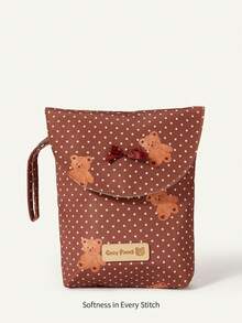 Cozy Pixies Polka Dot Heart Shaped Diaper Bag, Suitable For Stroller Use - Multicolor - View 2
