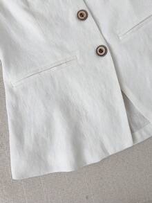 Resyla New Bandeau Waist Vest Suit, Retro Casual Fashionable Top For Women - White - View 3