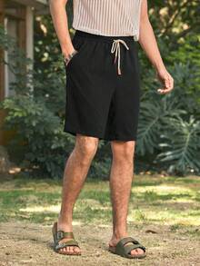 Open Phase Quần short cạp rút cho nam - màu đen - Xem 1