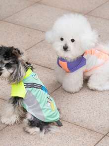 PETSIN 宠物春季新款狗狗服装 动物用品 宠物服装 狗狗背心 猫咪T恤 泰迪熊套装 小型动物服装 休闲酷炫背心 狗狗服装 猫咪服装 春夏两季新款背心 - 彩色 - 查看 5