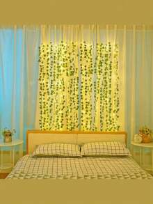 1 Piece Artificial Jujube Leaf Design String Lights, Length 2 Meters/6.56 Feet, 5 Meters/16.4 Feet, 10 Meters/32.8 Feet | Battery Operated | Decorative For Various Occasions Such As Weddings, Parties, Home | Suitable For Both Indoor And Outdoor Use | No Need To Plug In | Suitable For Birthdays, Various Parties | Decorative String Lights - Creeper - View 3