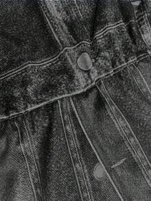Maweii Mono de efecto de mezclilla de talla grande - Gris Oscuro - Ver 8
