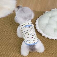 PETSIN 宠物春季新款狗狗服装 动物用品 宠物服装 狗狗背心 猫咪T恤 泰迪熊套装 小型动物服装 休闲酷炫背心 狗狗服装 猫咪服装 春夏两季新款背心 - 彩色 - 查看 13