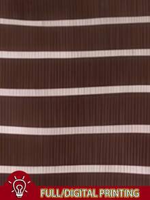 Glimmora Women's Digital Printed Striped Short Sleeve Half-Zip T-Shirt - Multicolor - View 3