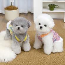 PETSIN Quần áo cho chó, quần áo cho mèo, váy cho thú cưng, bộ sưu tập xuân/hè mới, váy cho cún con, váy công chúa đa năng, họa tiết kẻ sọc, quần áo cho động vật nhỏ, kem chống nắng mát mẻ - Nhiều màu - Xem 11