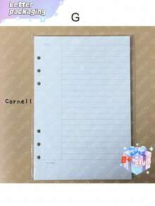 A5 45 Sheets Refill Papers,6 Holes Binder Notebook Inner Paper,Weekly/Monthly/Blank Planner Journal Notebook Parts - White - View 8